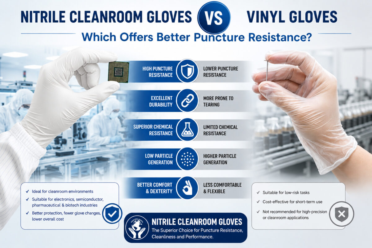 Nitrile Cleanroom Gloves vs Vinyl