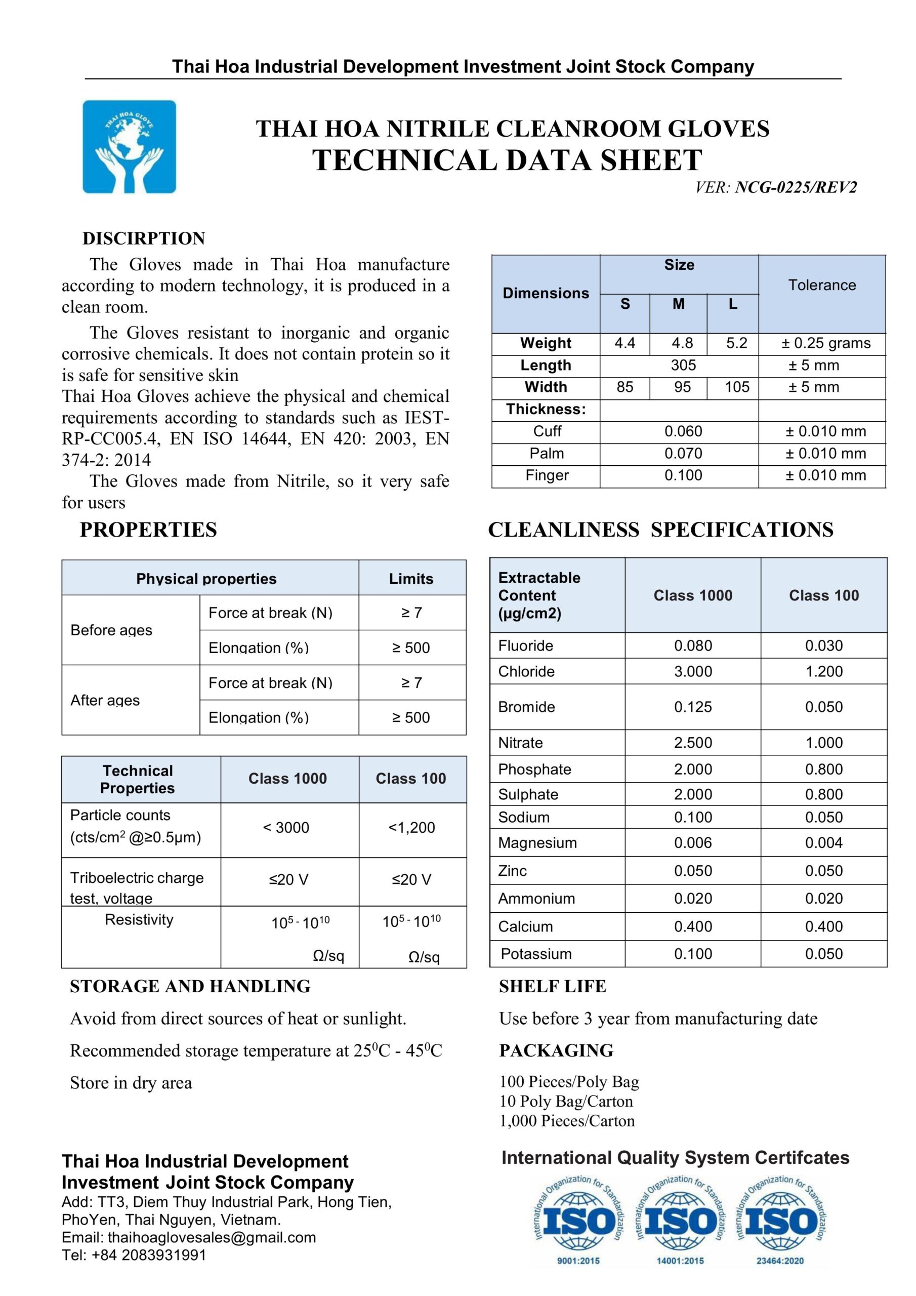 Nitrile gloves TDS4.0