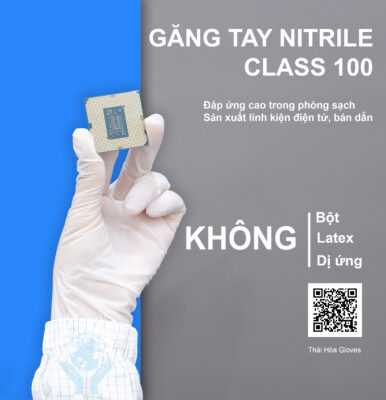 gang tay nitrile class 100 thai hoa