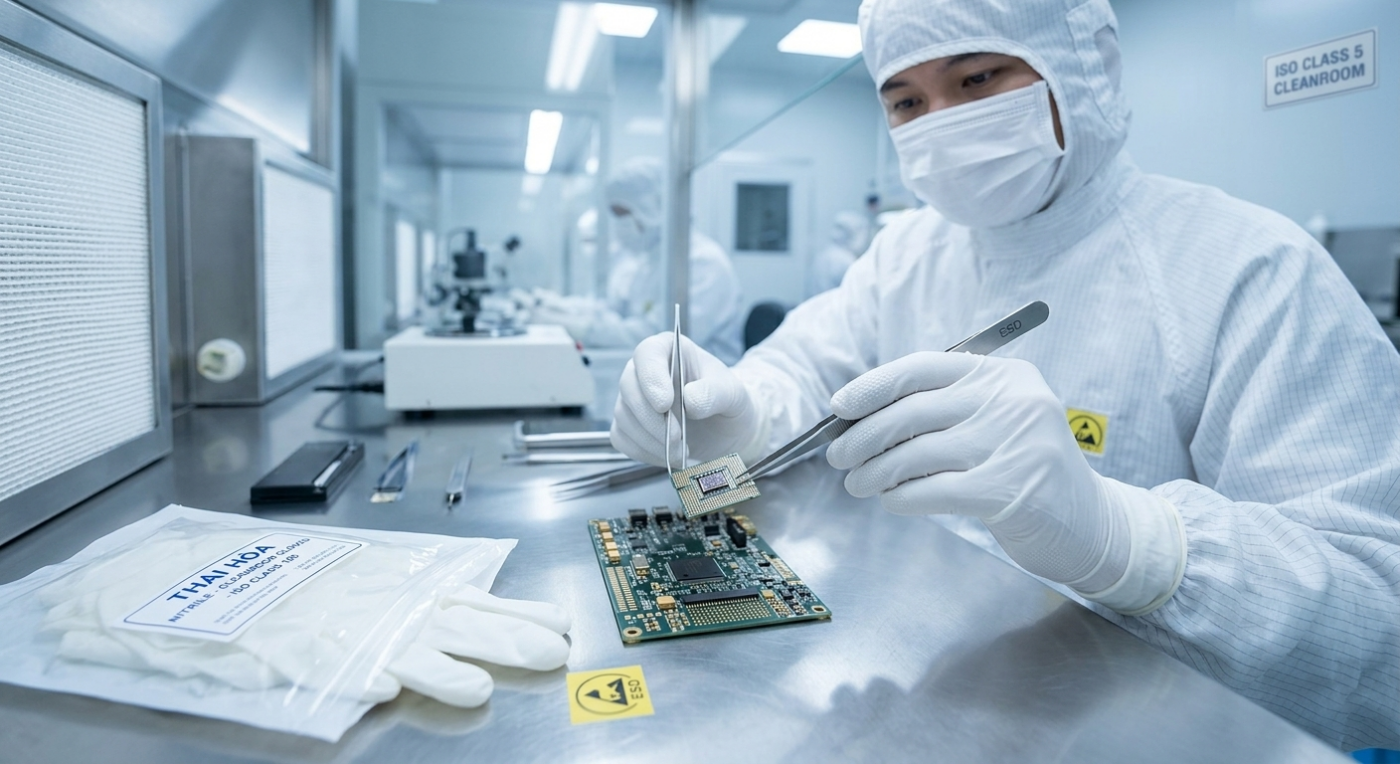 Găng Tay Nitrile Dùng Trong Phòng Sạch Là Gì