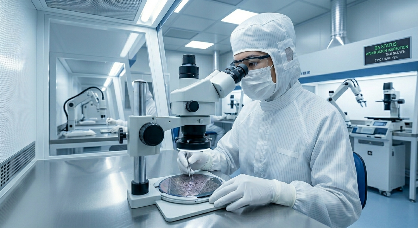 găng tay phòng sạch cho ngành bán dẫn