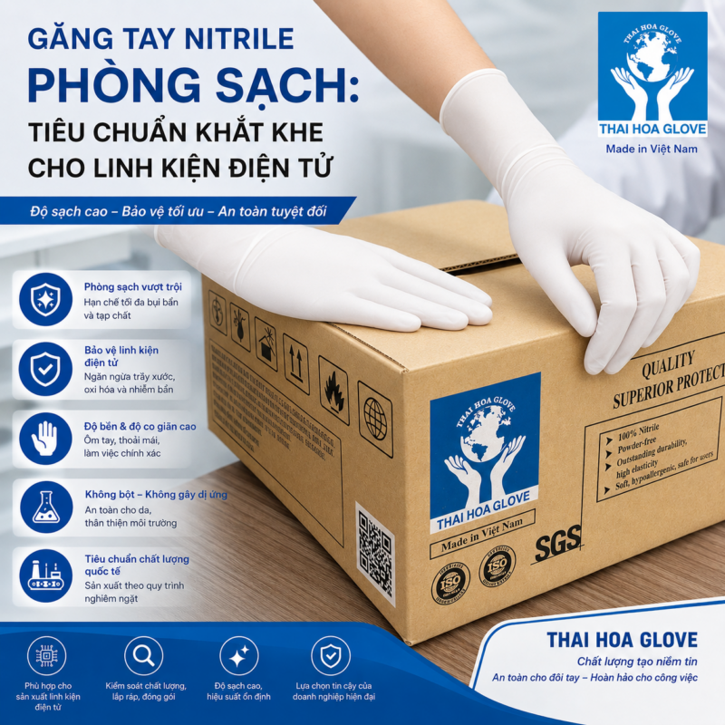 Găng tay Nitrile phòng sạch