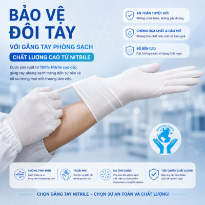 Găng tay dùng trong Phòng Sạch Điện Tử