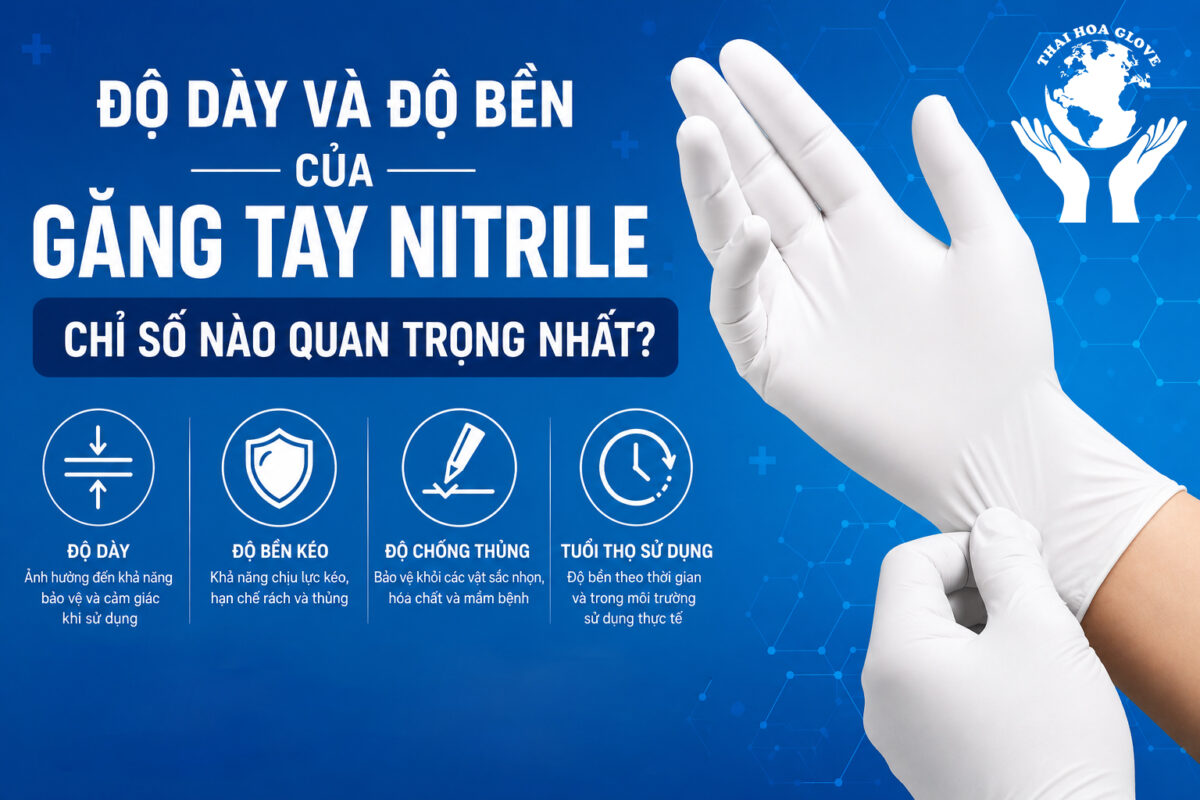 Độ dày và độ bền của găng tay Nitrile