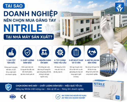 Tại sao doanh nghiệp nên chọn mua găng tay Nitrile tại nhà máy sản xuất?