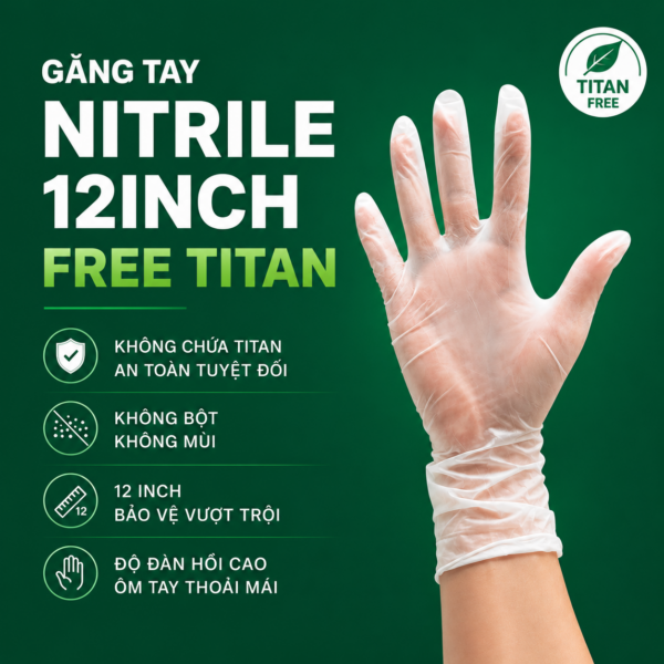 Găng tay Nitrile 12inch Free Titan