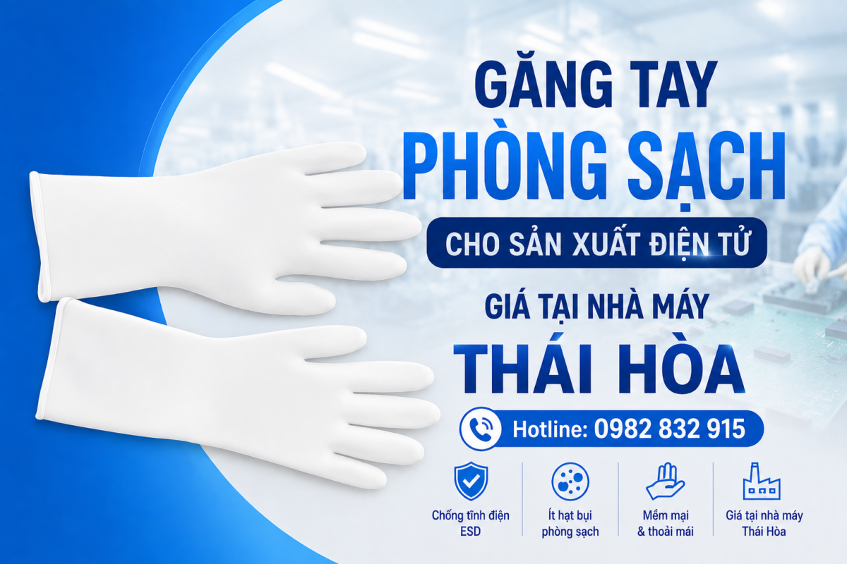 Găng tay phòng sạch cho sản xuất điện tử