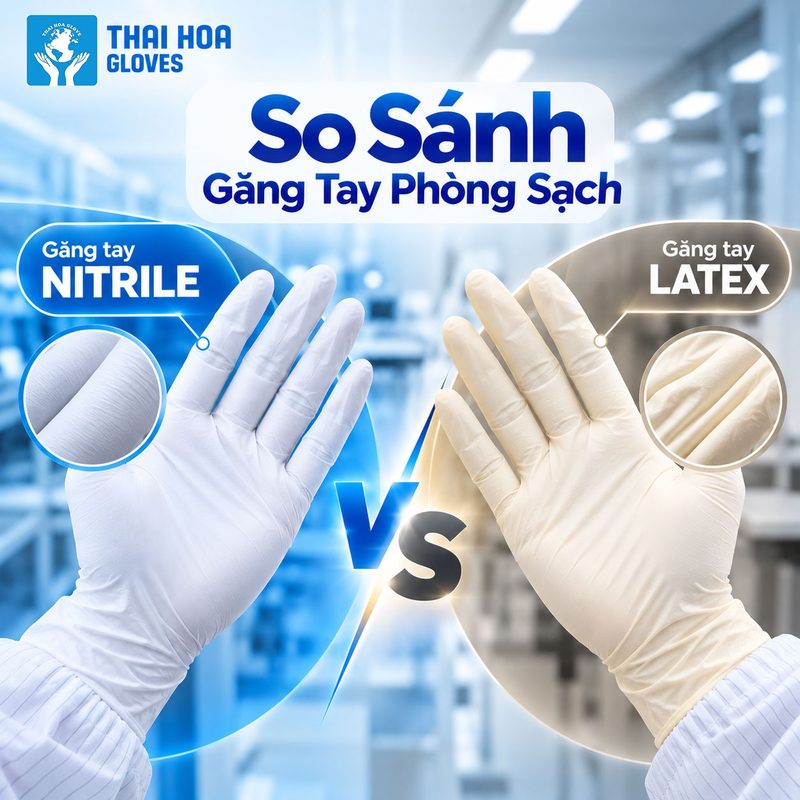 So Sánh Găng Tay Phòng Sạch Nitrile Với Găng Tay Latex