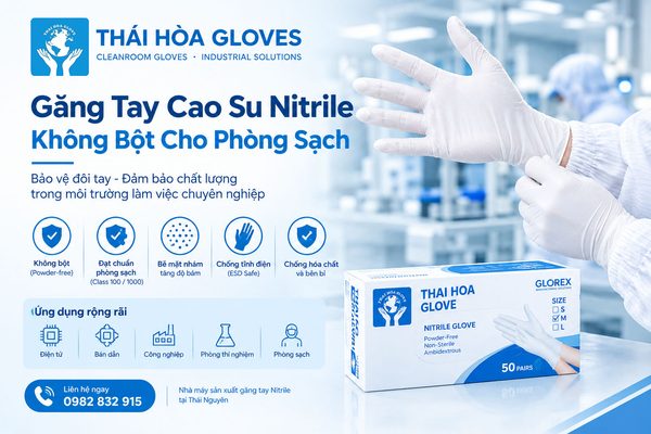 Găng Tay Cao Su Nitrile: Đặc Điểm, Ưu Điểm Và Ứng Dụng Trong Sản Xuất