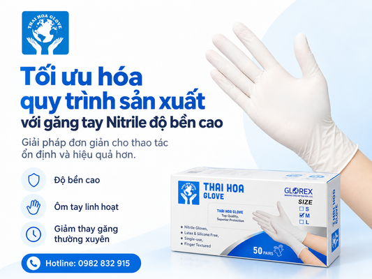 Tối ưu hóa quy trình sản xuất với găng tay Nitrile độ bền cao